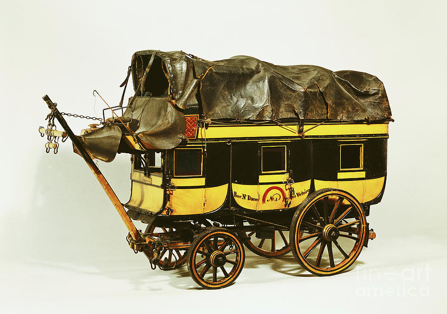 Transportation Painting - Model Of A Forty Seat Omnibus by French School