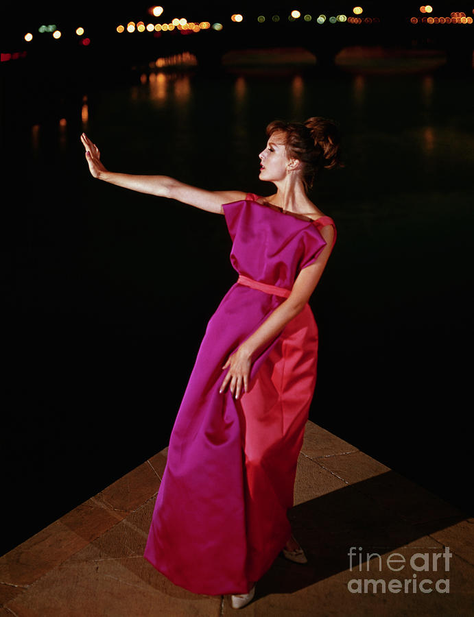 Model Wearing Evening Gown By Forquet Photograph by Bettmann