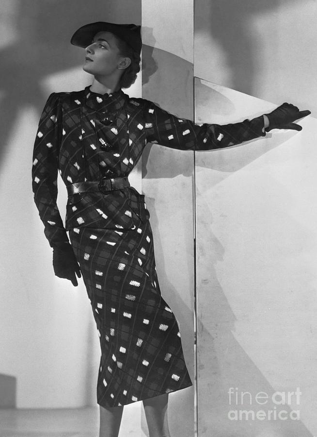 Model Wears Dress Designed For Wallis Photograph by Bettmann