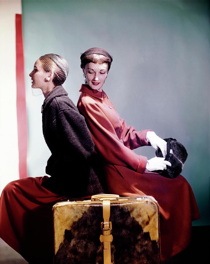 Models In Sportwhirl Coats Photograph by Horst P. Horst Models In Sportwhirl Coats Photograph by Horst P. Horst