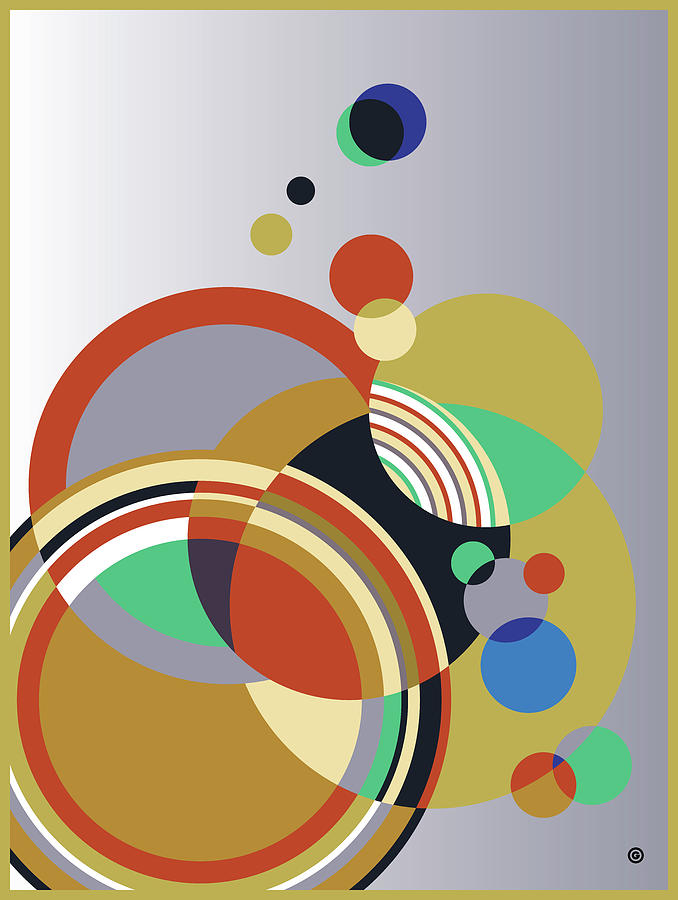 Modern Abstract Circles One Digital Art by Gary Grayson