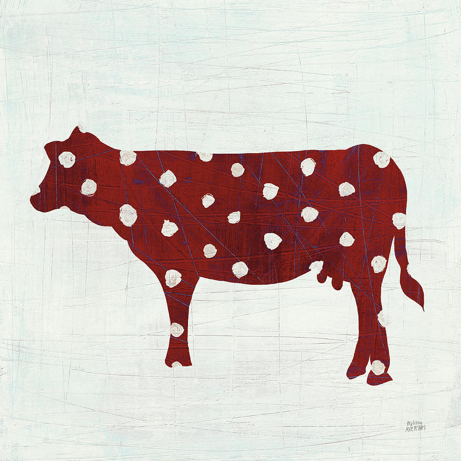Animal Painting - Modern Americana Farm Iv On White by Melissa Averinos