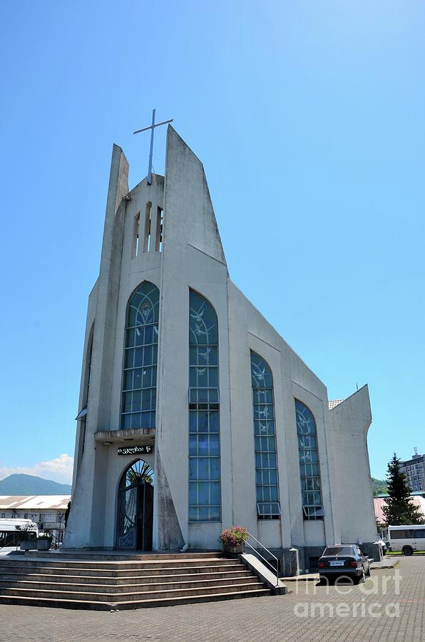 Modern architecture Catholic Church of the Holy Spirit Batumi Adjara Georgia Photograph by Imran Ahmed