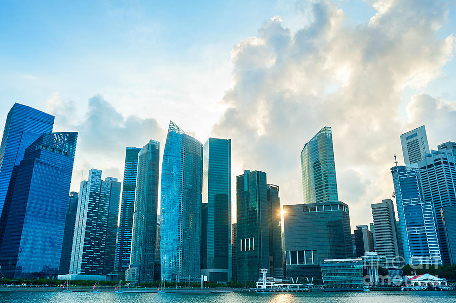 Commercial Photograph - Modern Architecture Of Singapore by Joyfull Commercial Photograph - Modern Architecture Of Singapore by Joyfull