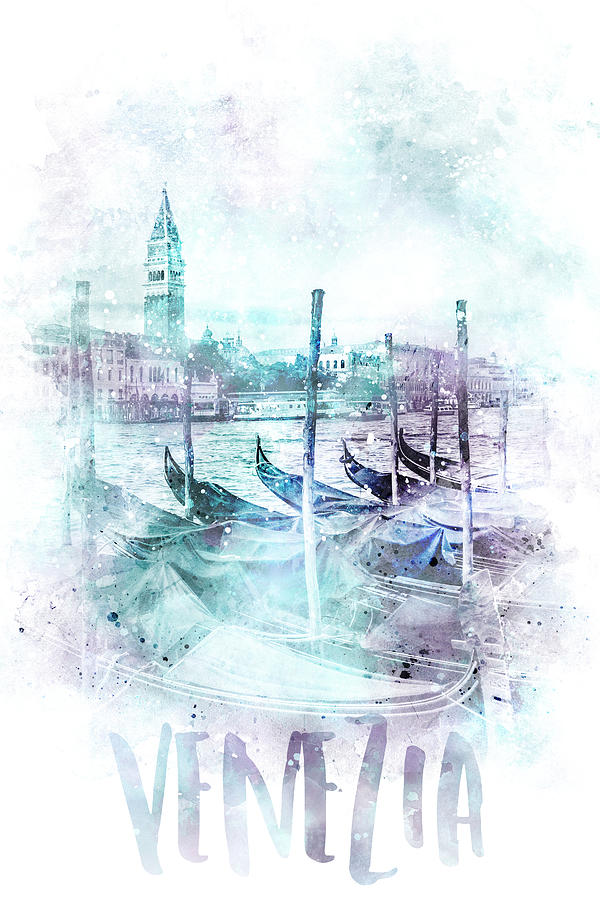 Venice Mixed Media - Modern Art Canal Grande - Jazzy Watercolor by Melanie Viola Venice Mixed Media - Modern Art Canal Grande - Jazzy Watercolor by Melanie Viola