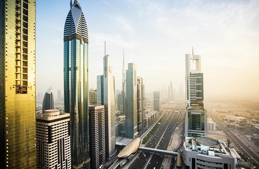 Modern Buildings In Dubai S Cityscape Photograph by Tempura