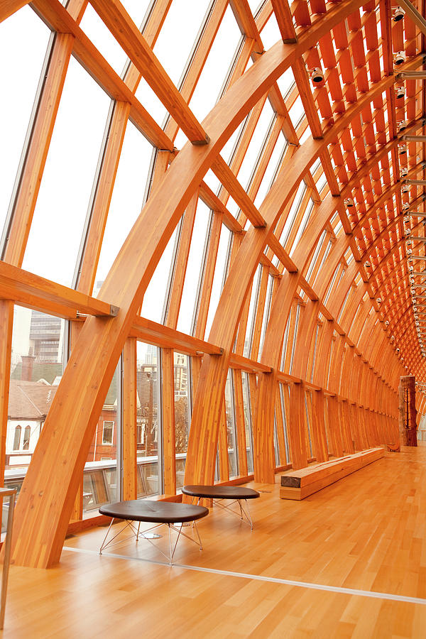 Modern Futuristic Building Interior Photograph by Pgiam