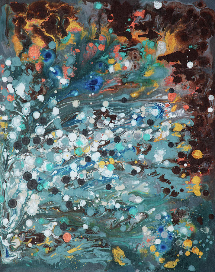 Abstract Painting - Modern Universe 2 - Canvas 2 by Hilary Winfield