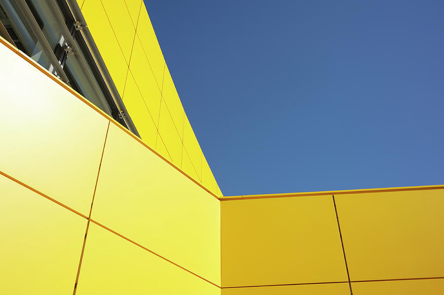 Modern Yellow Architecture Against Blue Photograph by Amesy