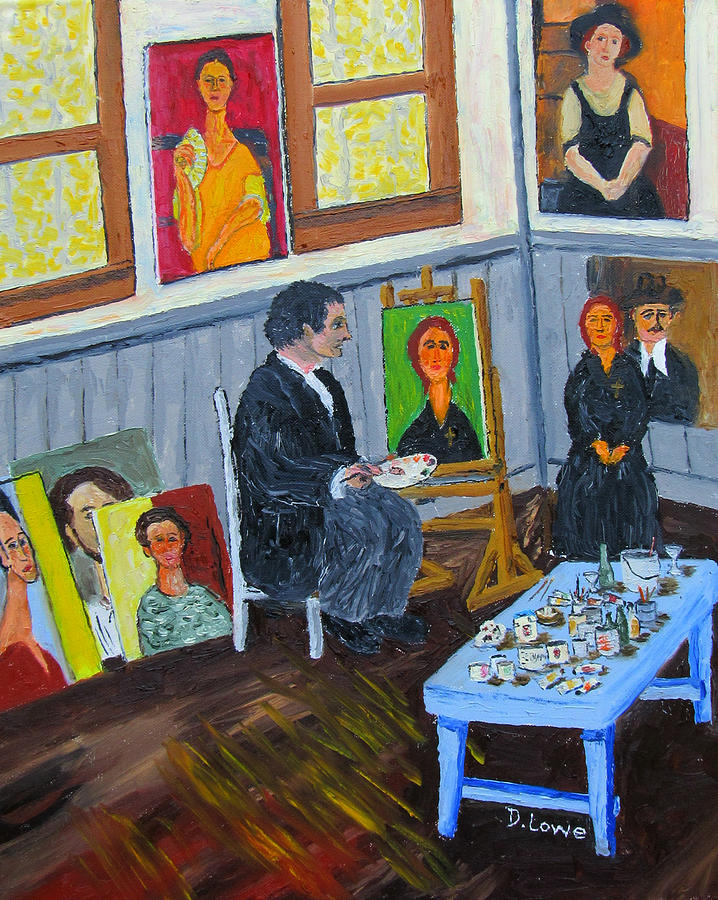 Paris Painting - Modigliani by Danny Lowe