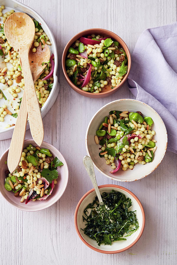 Moghrabieh lebanese Couscous With Broad Beans And Pomegranate Syrup Photograph by Thorsten Suedfels / Stockfood Studios