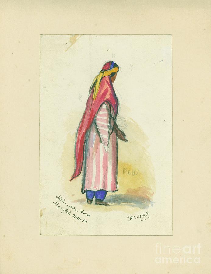 Mohametan Dress, Mujaydel, 1872 Painting by Claude Conder