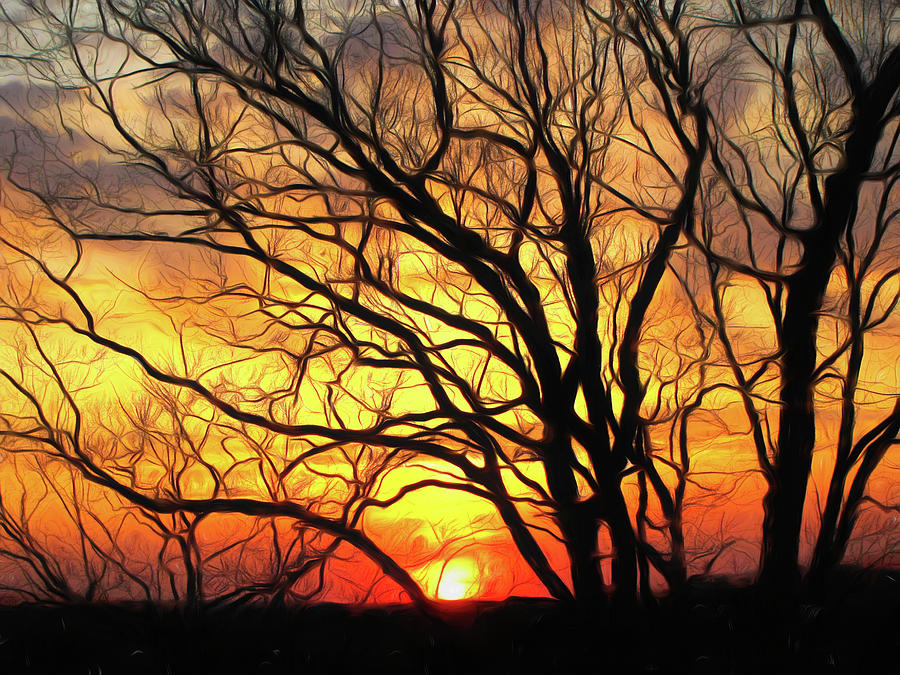 Mohican Sunset  Digital Art by Susan Hope Finley