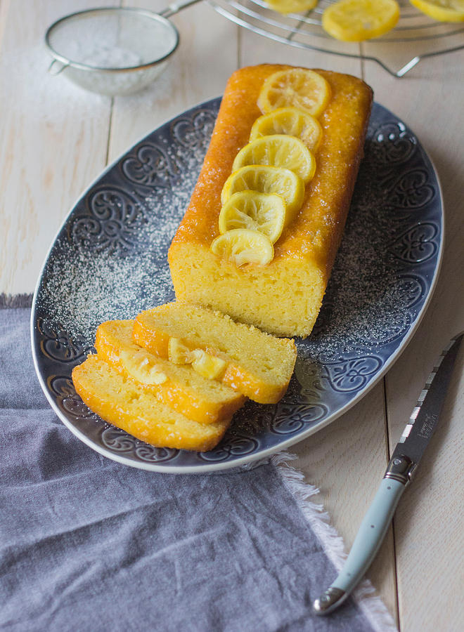 Moist Lemon Cake Photograph by Lady Coquillette