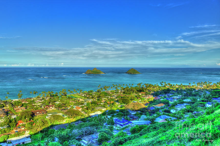 Mokulua Islands Wonderland Lanikai Beach Oahu Hawaii Landscape Art Photograph by Reid Callaway