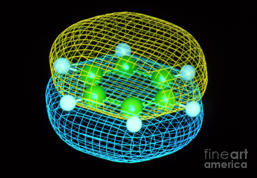 Molecular Computer Graphics Of Benzene Photograph by Clive Freeman, The ...