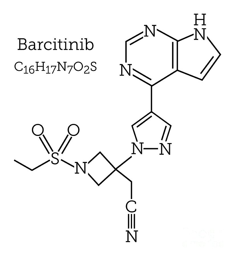 Molecular Structure Of Baricitinib Arthritis Drug Photograph by Greg