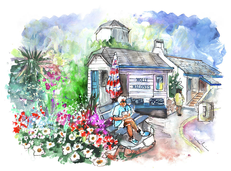 Molly Malones Snack Kiosk In Paignton Painting by Miki De Goodaboom