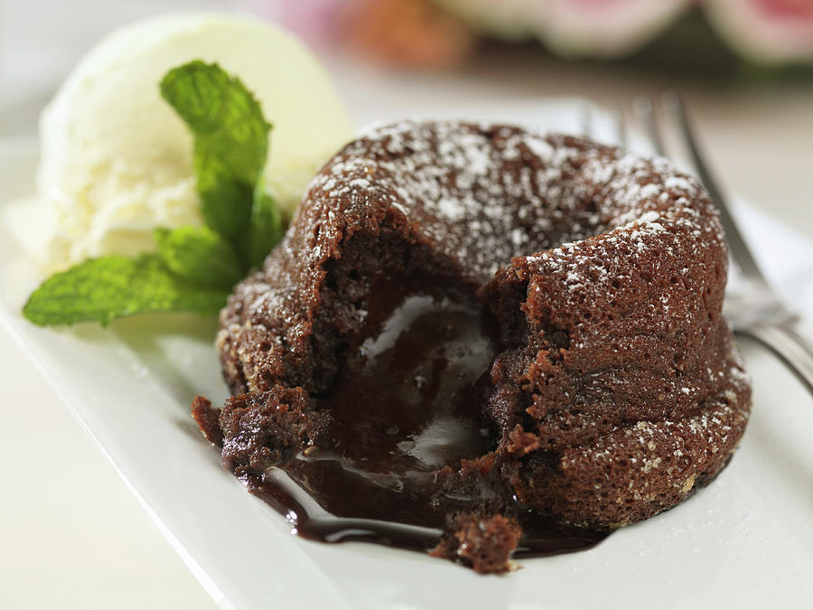 Molten Chocolate Cake Photograph by Jim Scherer