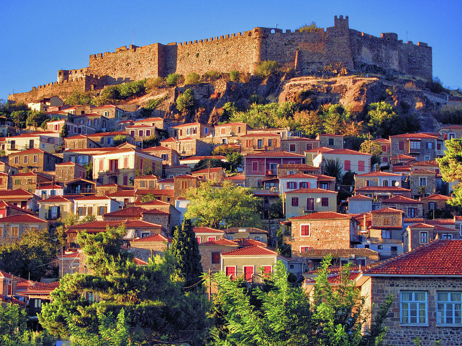 Molyvos in Autumn Light Photograph by Andreas Thust