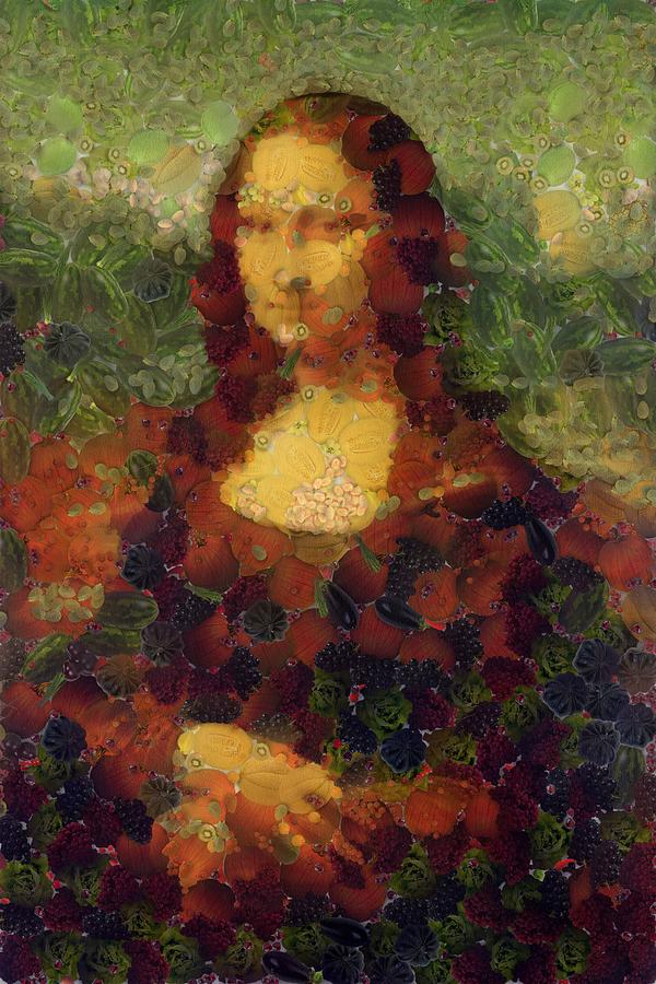 Mona Lettuce  Fine Art Parody Digital Art by Taiche Acrylic Art