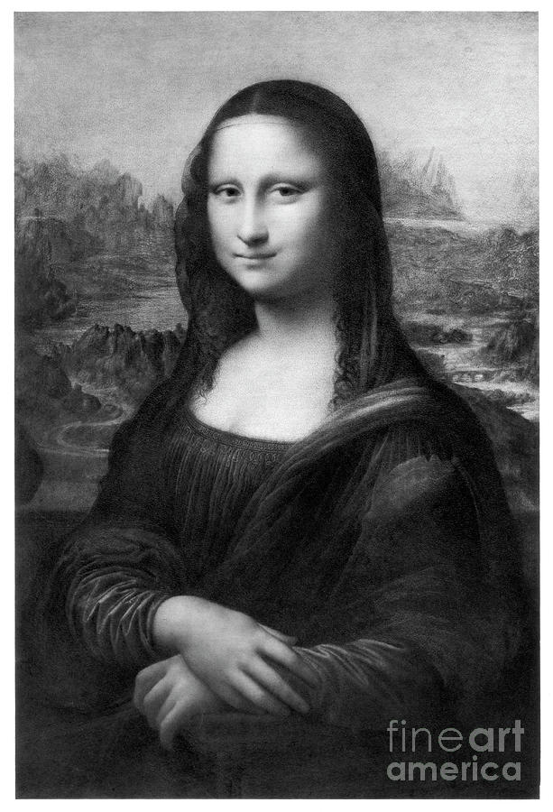 Mona Lisa, C1505, 19th Century Drawing by Print Collector