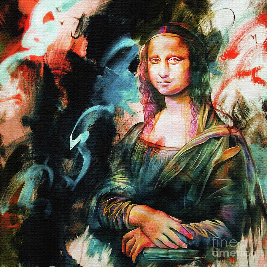 Famous Painting of the Mona Lisa in Abstract Art style Art Board Print for  Sale by Rhu Creations