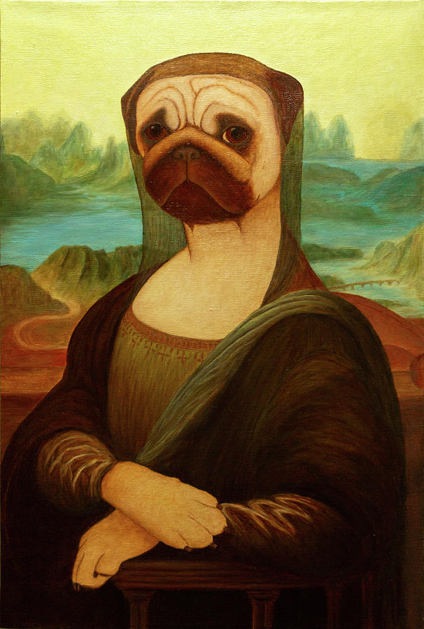 Pug Painting - Mona Puglisa by Yuliia Ustymenko Pug Painting - Mona Puglisa by Yuliia Ustymenko