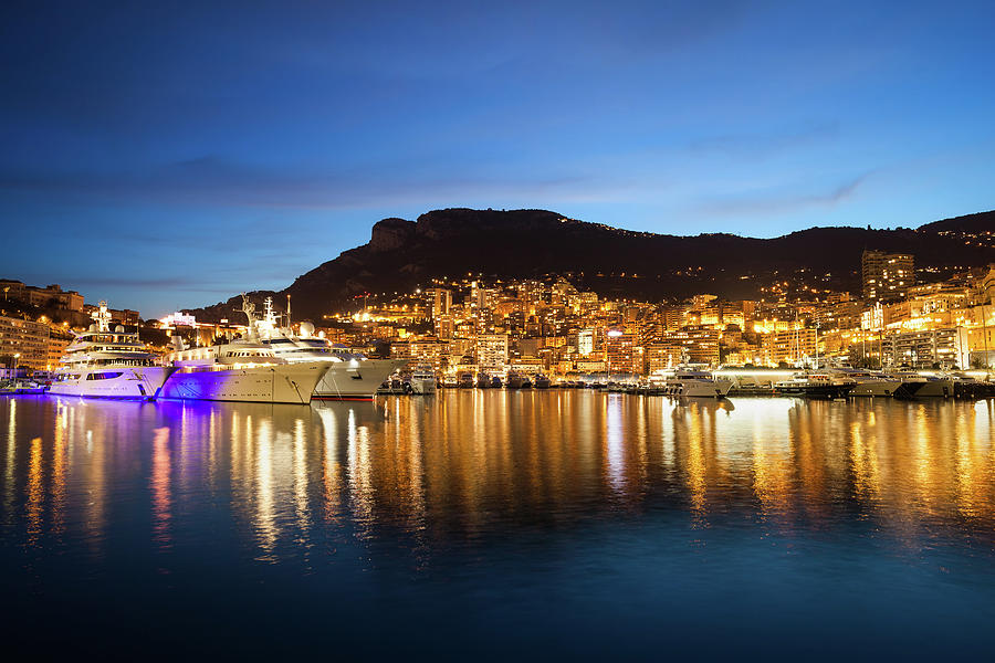 Monaco at Twilight Photograph by Artur Bogacki