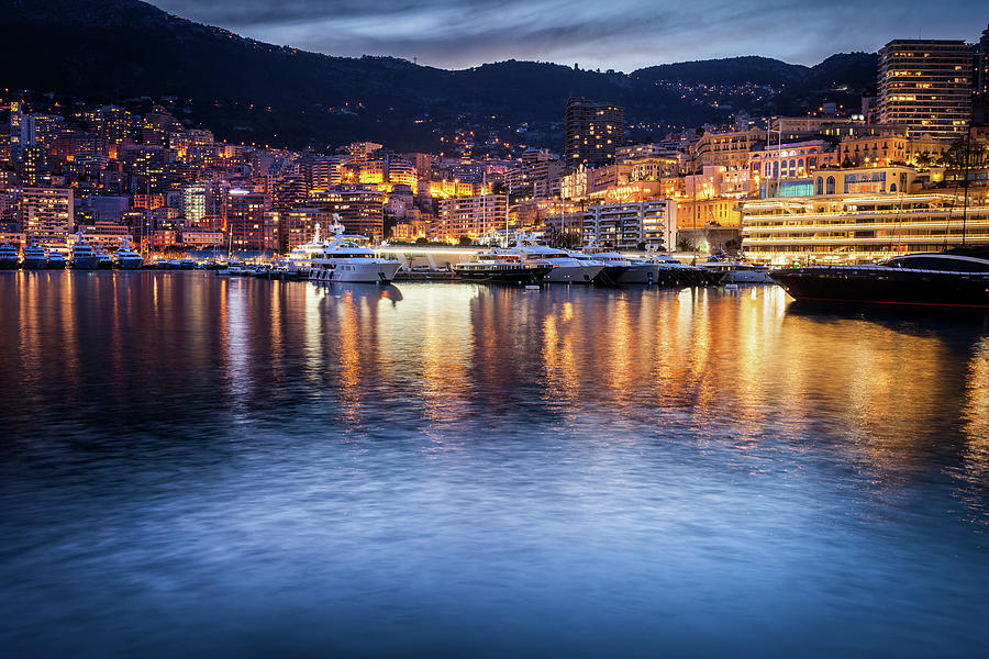 Monaco Evening Skyline Photograph by Artur Bogacki
