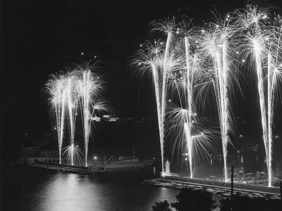 Monaco Fireworks Photograph by Reg Burkett