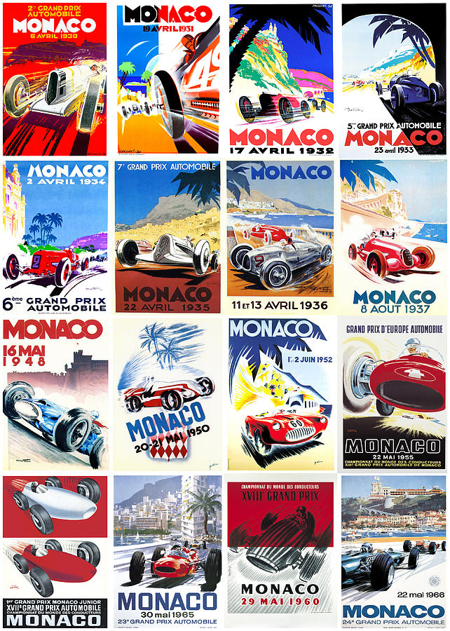 Monaco Grand Prix 1930 1966 Digital Art by Carlos V