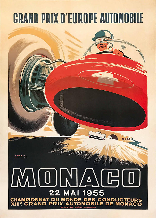 Monaco Grand Prix 1955 Digital Art by Carlos V