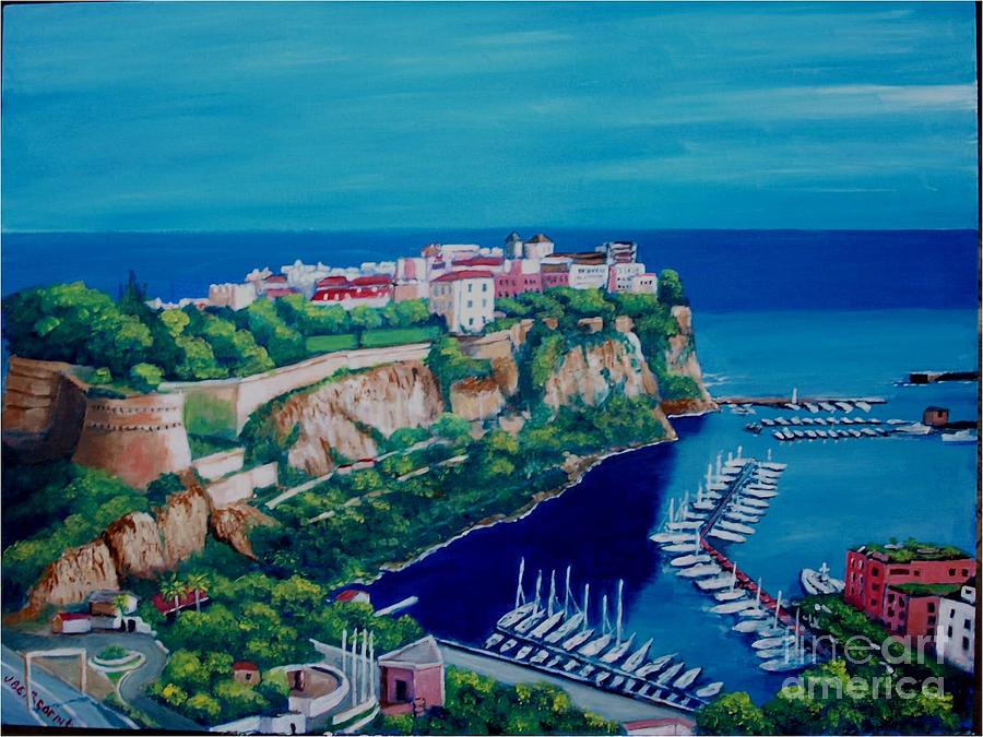 Monaco Painting by Jean Pierre Bergoeing
