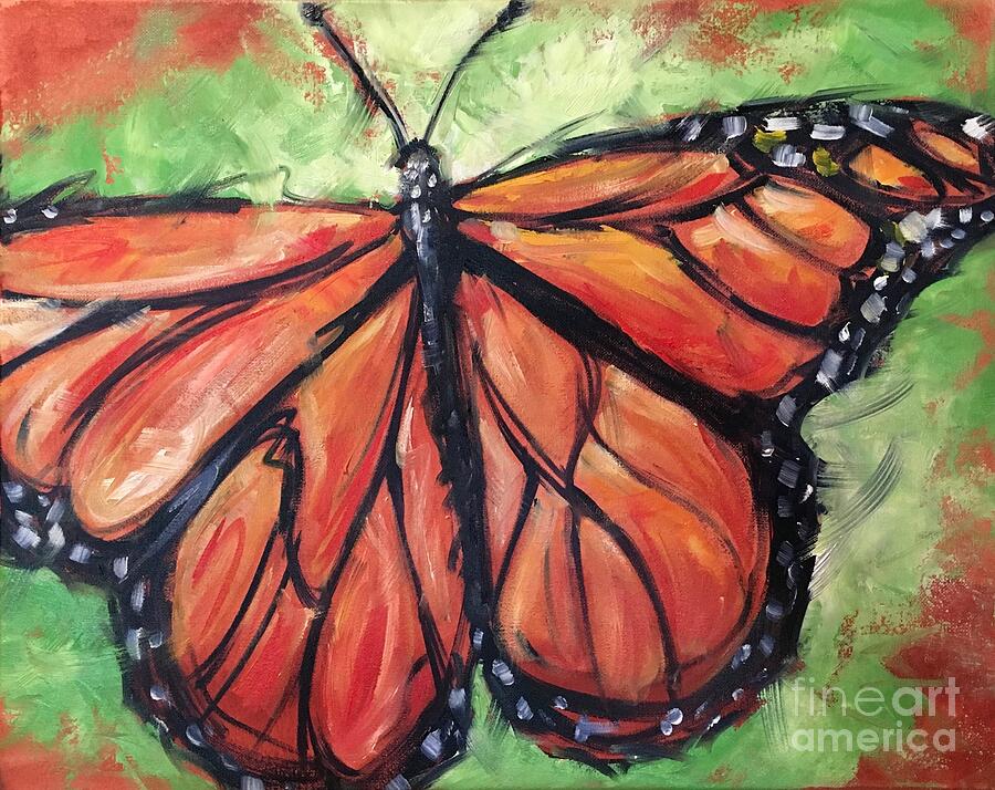 Monarch Butterfly Painting by Alan Metzger