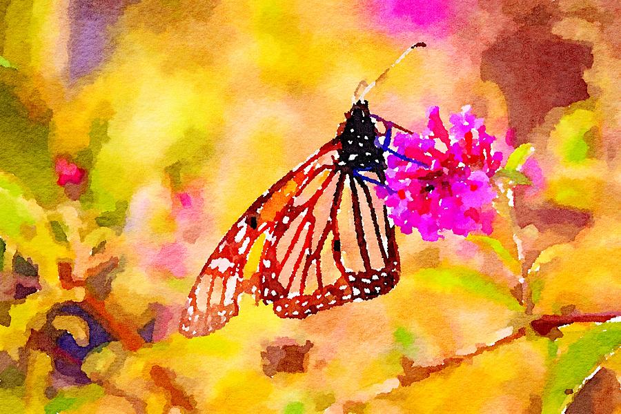 Monarch Butterfly  Mixed Media by Susan Rydberg
