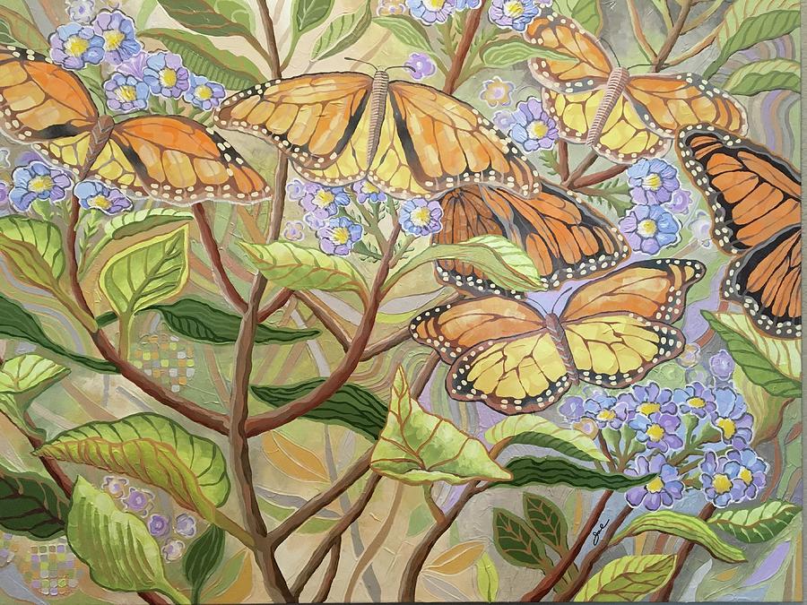 Monarchs Mixed Media by Janice A Larson