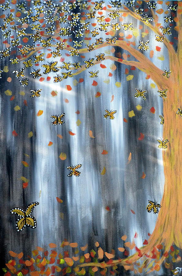 Butterfly Painting - Monarchs by Sarah Tiffany King