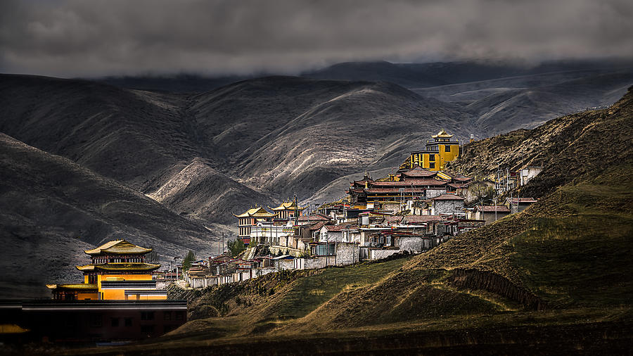 Monastery At Plateau Photograph by Weihong  Liu