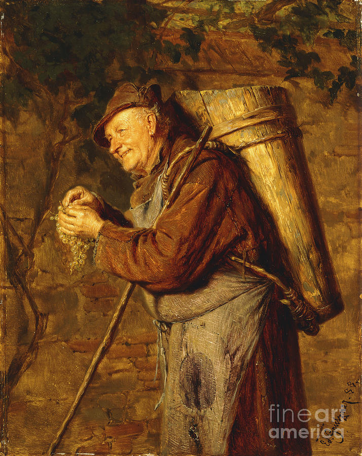 Monastic Produce, 1888 Painting by Eduard Von Grutzner