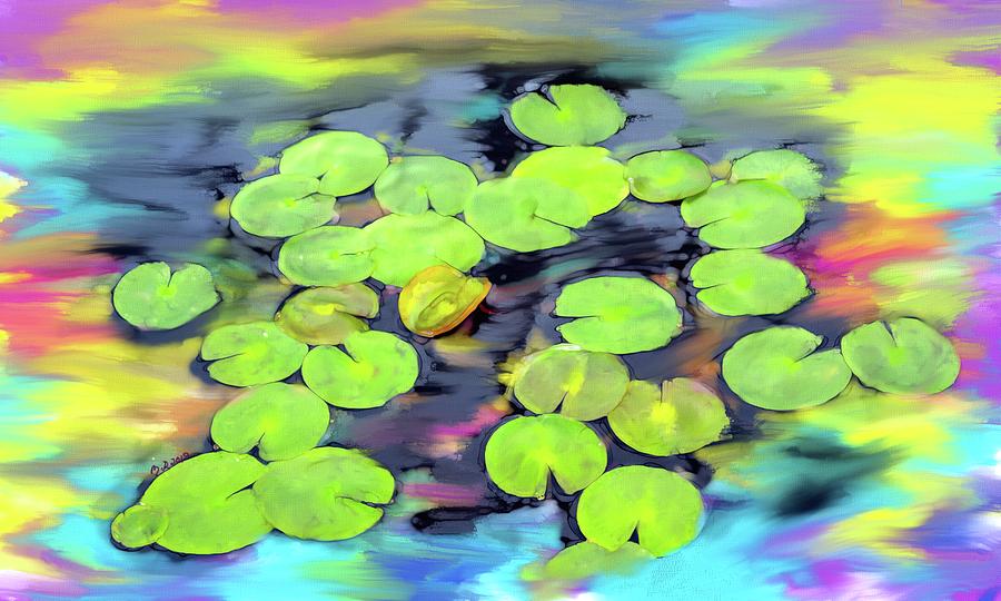 Monet Inspired Water Lilies Digital Art