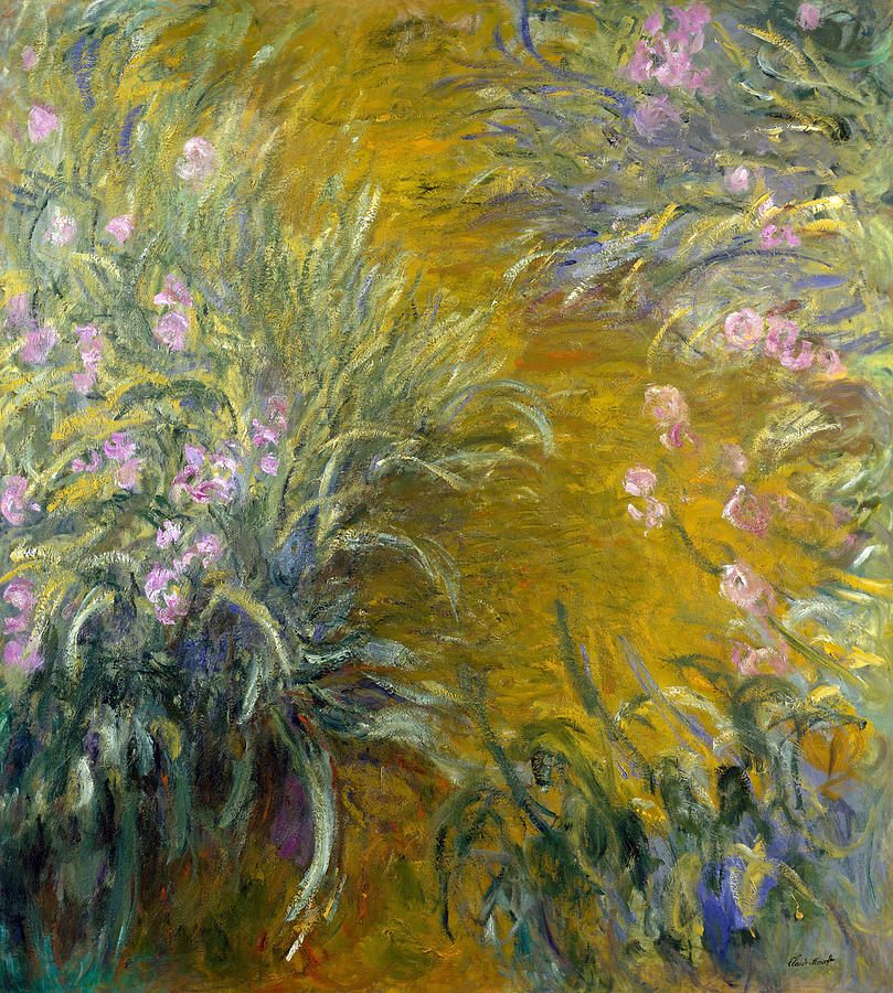 Irises, 1917 #1 Painting by Claude Monet