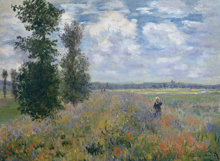 Poppy Fields near Argenteuil, 1875 #3 Painting by Claude Monet
