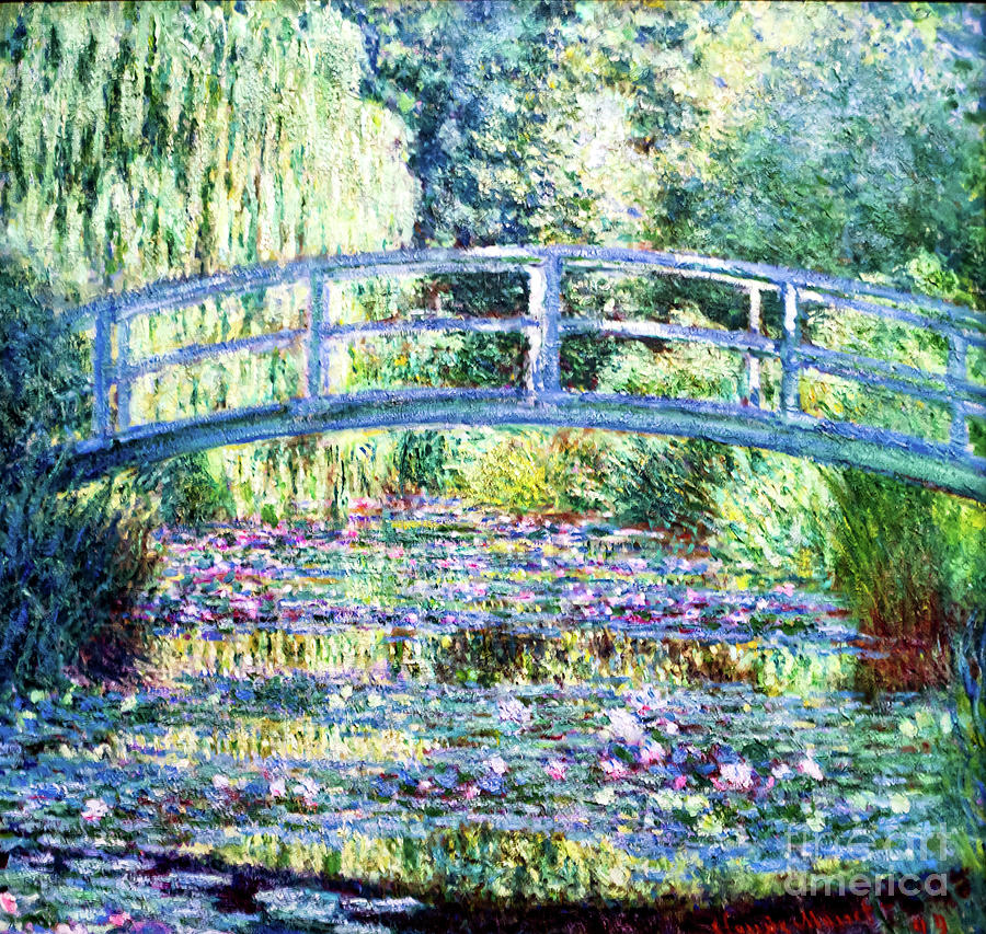 Water Lily Pond - Green Harmony by Monet Painting by Claude Monet