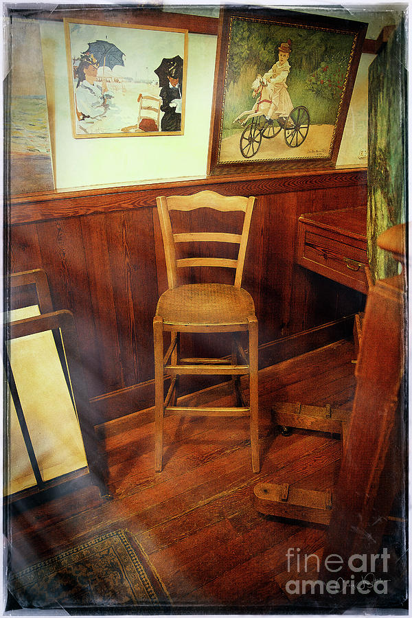 Monets Art Studio Chair Photograph by Craig J Satterlee