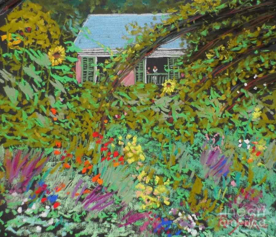 Monets Garden Pastel by Rae  Smith PAC