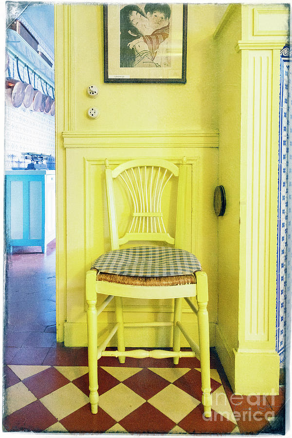 Monets Kitchen Yellow Chair Photograph by Craig J Satterlee