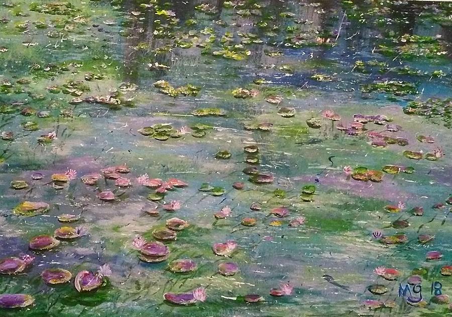 Monets Pond  Painting by Mindy Gibbs