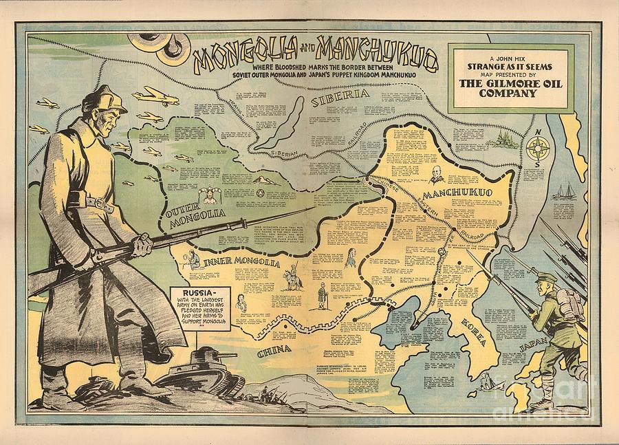 Mongolia And Manchukuo Drawing by Heritage Images