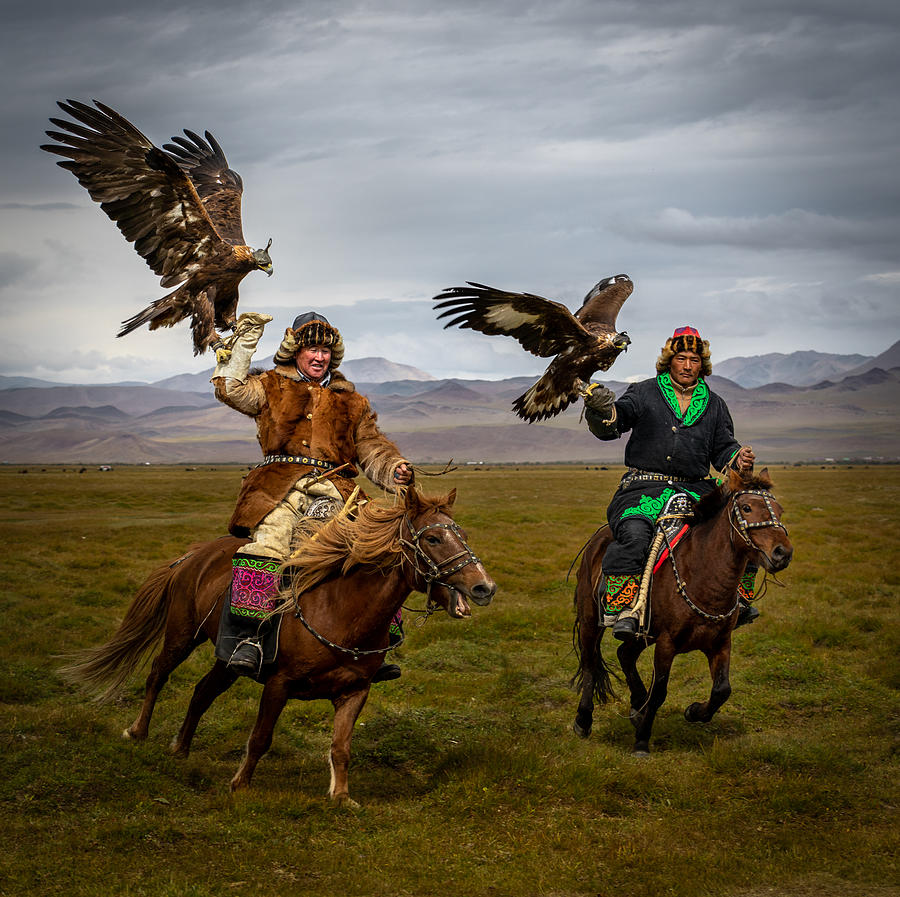 Mongolia, Kazakh Eagle Hunters-20444 Photograph by Raimondo Restelli